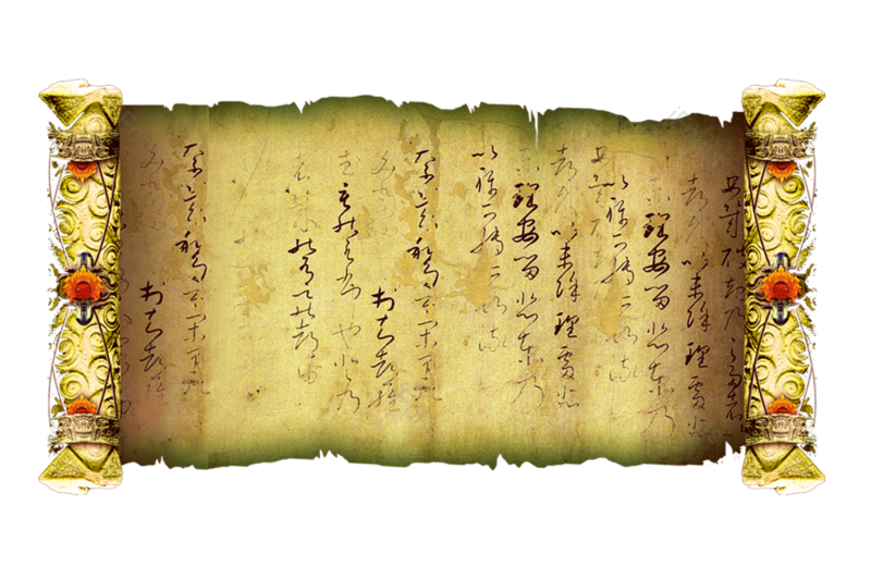 复古图片,中国风元素,卷轴PNG,古风免抠素材